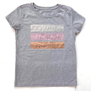 “Do What Makes U Happy” Peeks Kids Tee Sz 6/7